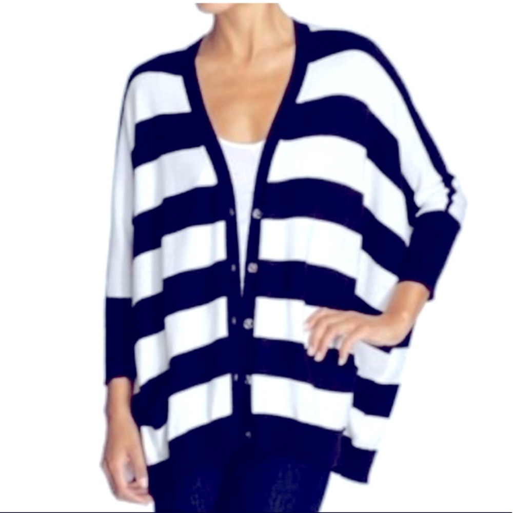 Michael Kors Dolman Navy Stripe Sweater S/M